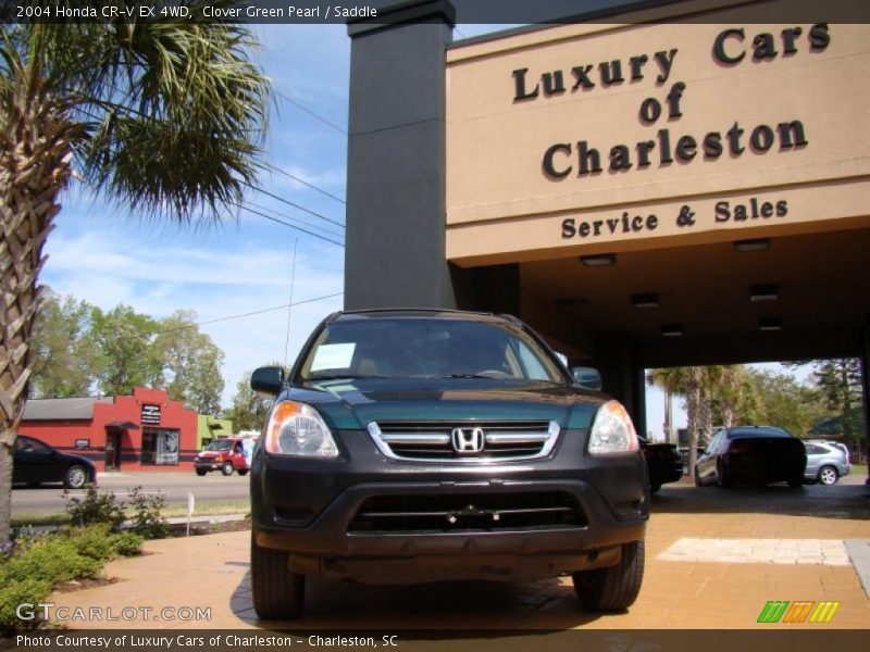Clover Green Pearl / Saddle 2004 Honda CR-V EX 4WD