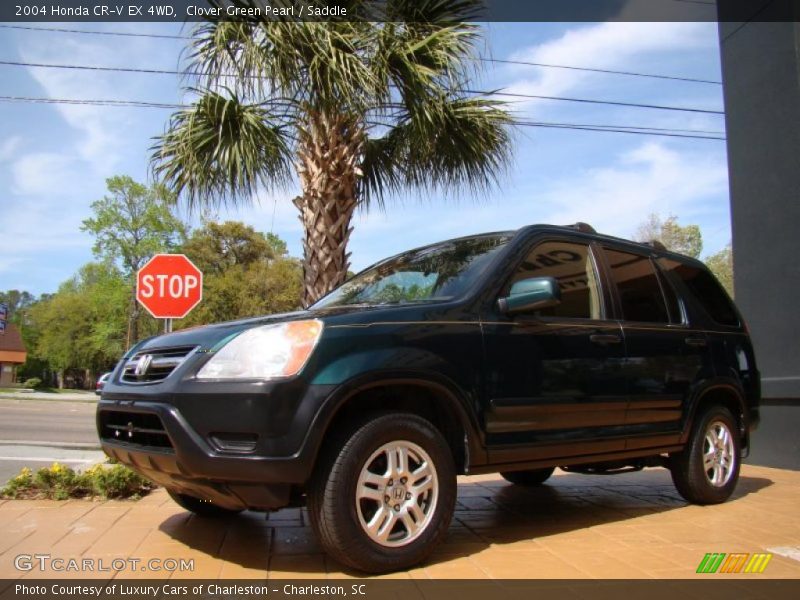 Clover Green Pearl / Saddle 2004 Honda CR-V EX 4WD