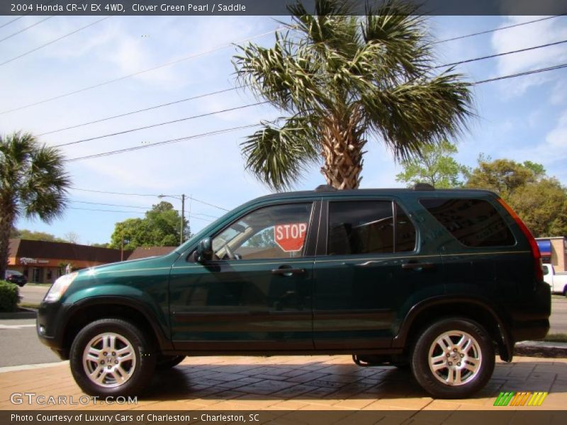 Clover Green Pearl / Saddle 2004 Honda CR-V EX 4WD