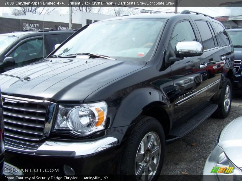 Brilliant Black Crystal Pearl / Dark Slate Gray/Light Slate Gray 2009 Chrysler Aspen Limited 4x4