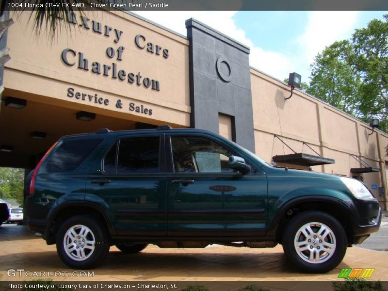 Clover Green Pearl / Saddle 2004 Honda CR-V EX 4WD