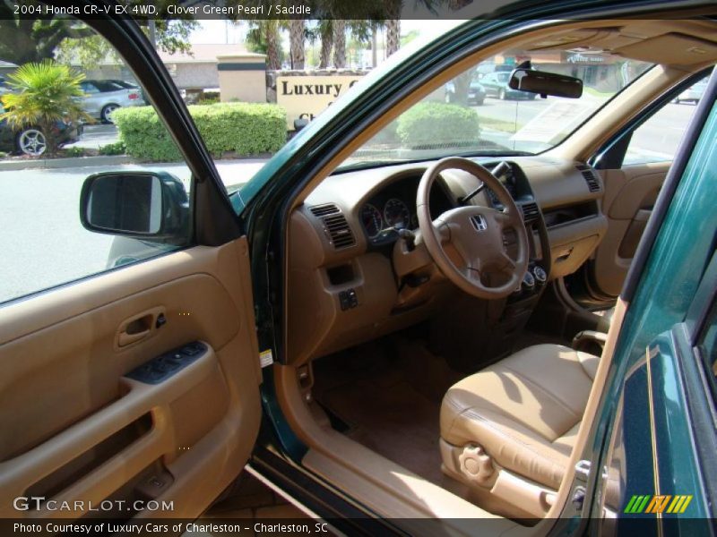 Clover Green Pearl / Saddle 2004 Honda CR-V EX 4WD
