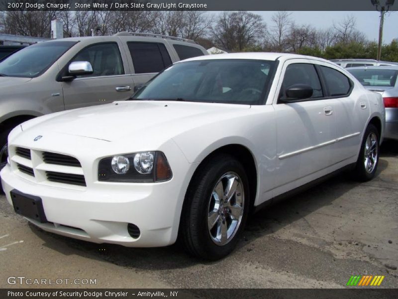 Stone White / Dark Slate Gray/Light Graystone 2007 Dodge Charger