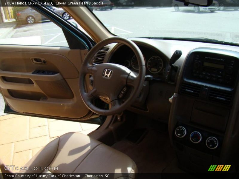 Clover Green Pearl / Saddle 2004 Honda CR-V EX 4WD