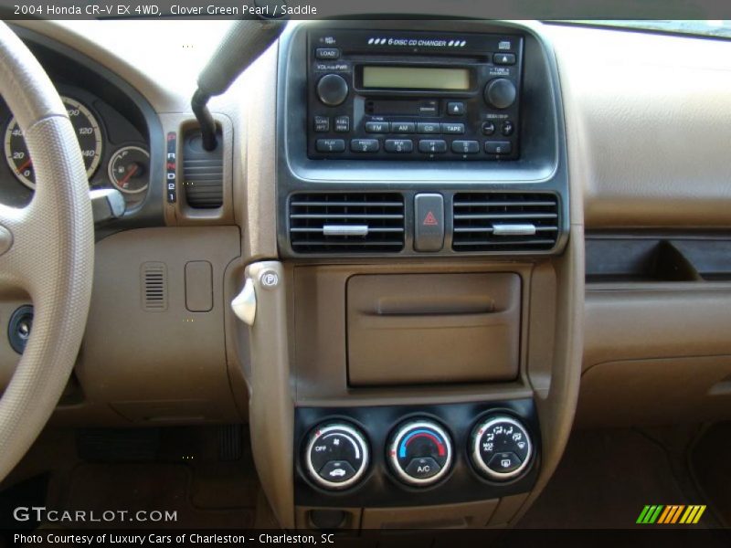 Clover Green Pearl / Saddle 2004 Honda CR-V EX 4WD