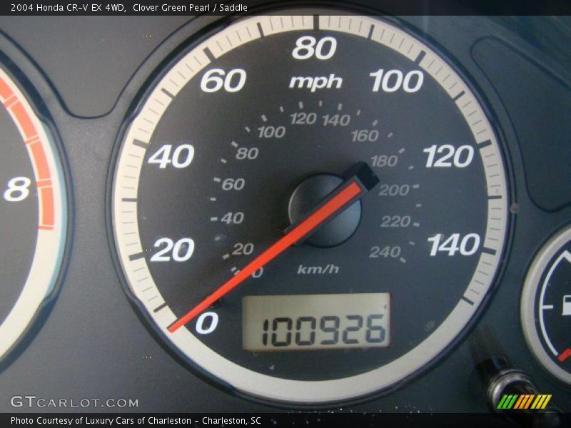 Clover Green Pearl / Saddle 2004 Honda CR-V EX 4WD