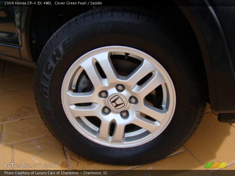 Clover Green Pearl / Saddle 2004 Honda CR-V EX 4WD