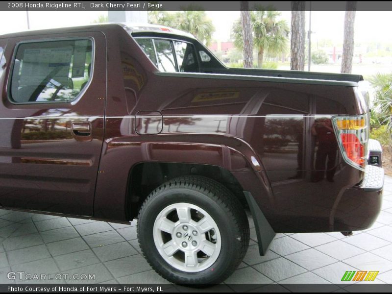 Dark Cherry Pearl / Beige 2008 Honda Ridgeline RTL