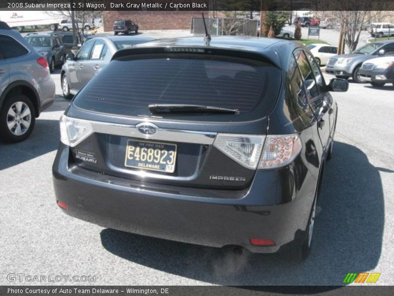 Dark Gray Metallic / Carbon Black 2008 Subaru Impreza 2.5i Wagon