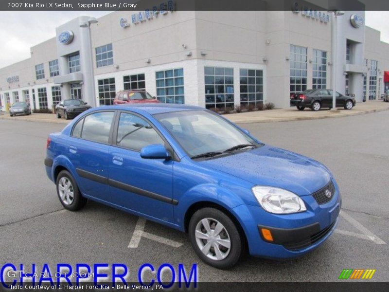 Sapphire Blue / Gray 2007 Kia Rio LX Sedan