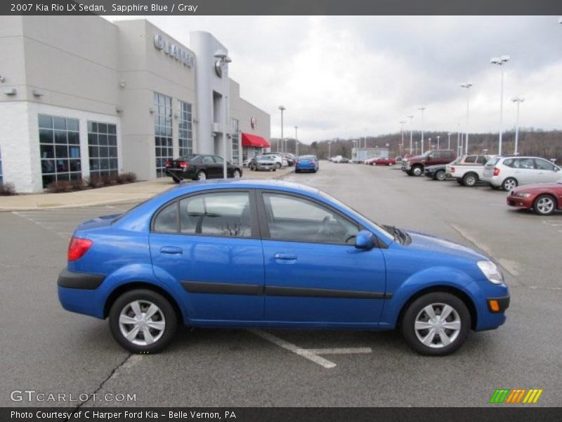 Sapphire Blue / Gray 2007 Kia Rio LX Sedan