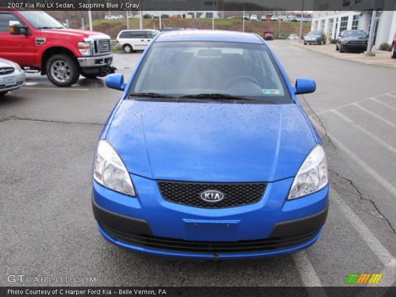 Sapphire Blue / Gray 2007 Kia Rio LX Sedan