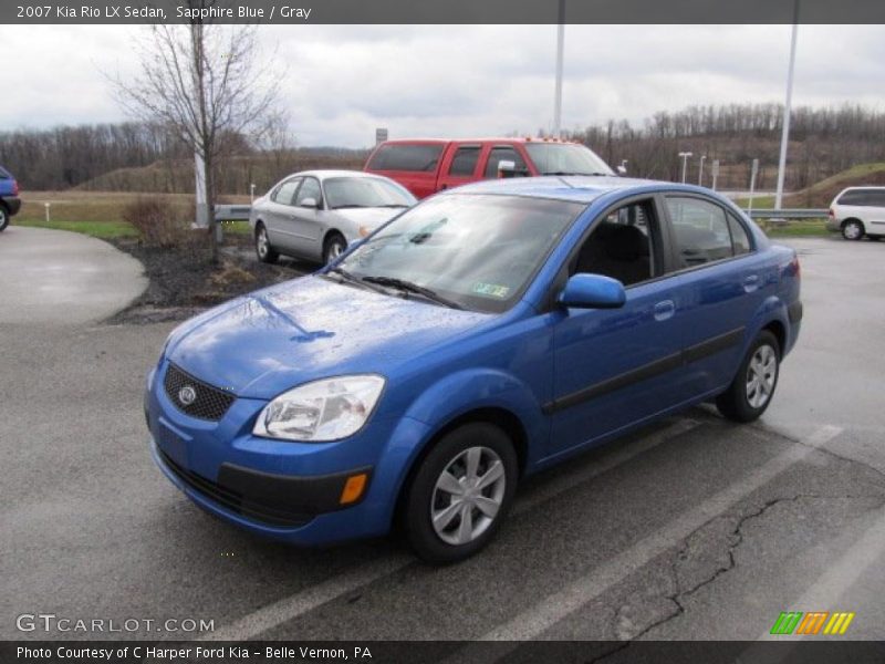 Sapphire Blue / Gray 2007 Kia Rio LX Sedan