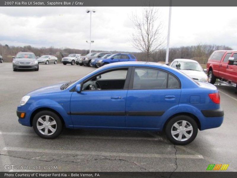 Sapphire Blue / Gray 2007 Kia Rio LX Sedan