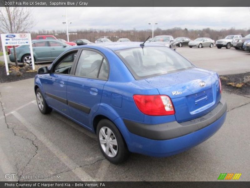 Sapphire Blue / Gray 2007 Kia Rio LX Sedan