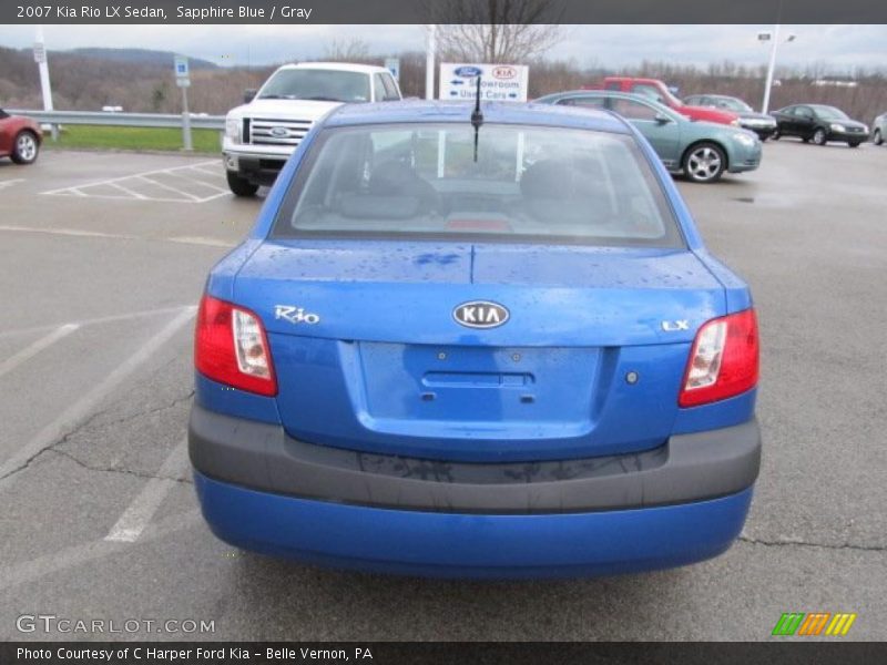 Sapphire Blue / Gray 2007 Kia Rio LX Sedan