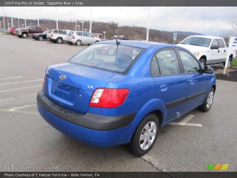 Sapphire Blue / Gray 2007 Kia Rio LX Sedan