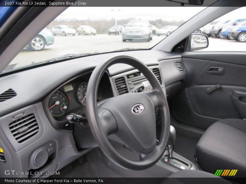 Sapphire Blue / Gray 2007 Kia Rio LX Sedan