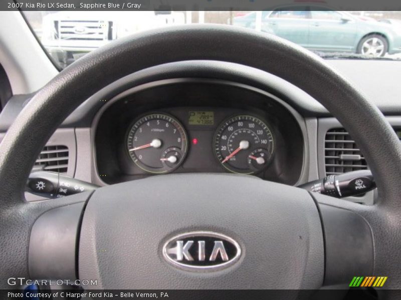 Sapphire Blue / Gray 2007 Kia Rio LX Sedan