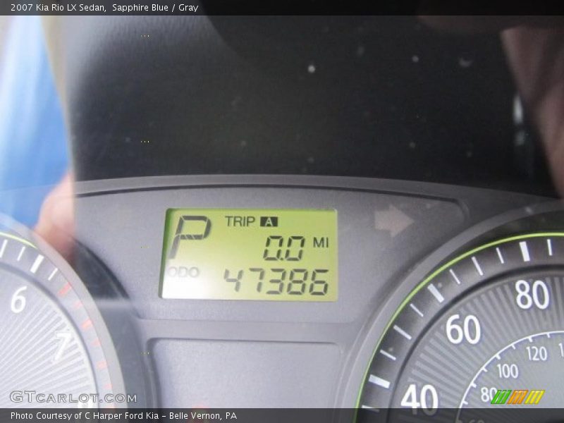 Sapphire Blue / Gray 2007 Kia Rio LX Sedan