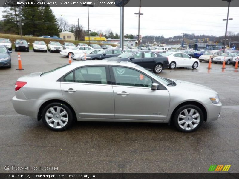 Silver Birch Metallic / Light Stone 2007 Lincoln MKZ AWD Sedan