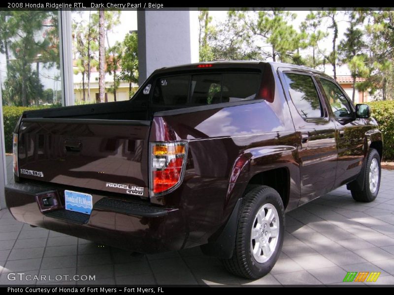 Dark Cherry Pearl / Beige 2008 Honda Ridgeline RTL
