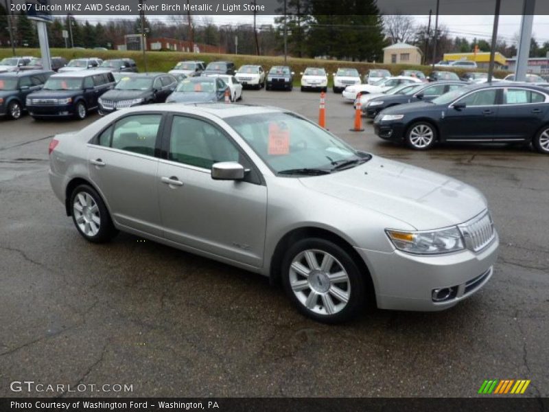 Silver Birch Metallic / Light Stone 2007 Lincoln MKZ AWD Sedan