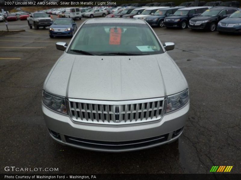 Silver Birch Metallic / Light Stone 2007 Lincoln MKZ AWD Sedan