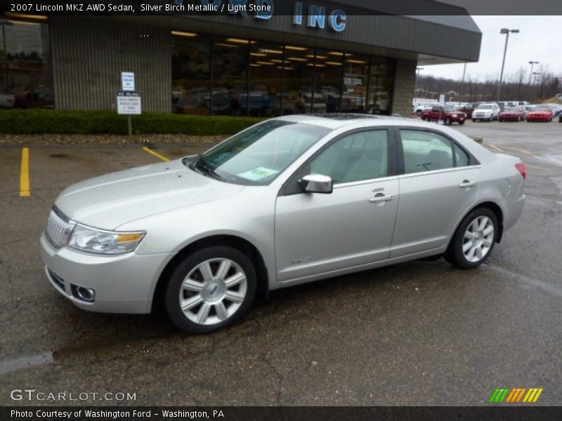 Silver Birch Metallic / Light Stone 2007 Lincoln MKZ AWD Sedan