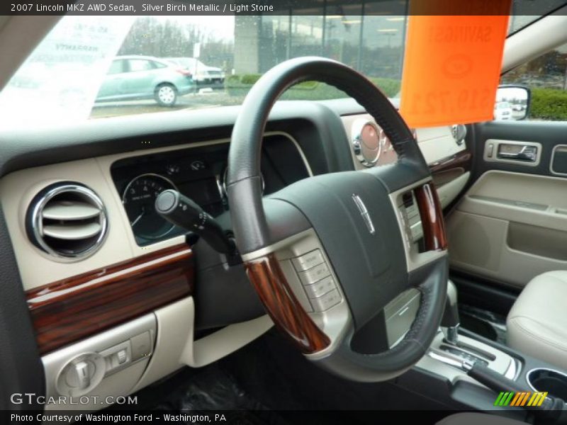 Silver Birch Metallic / Light Stone 2007 Lincoln MKZ AWD Sedan