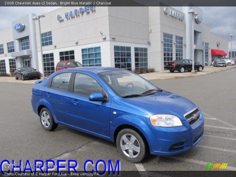 Bright Blue Metallic / Charcoal 2008 Chevrolet Aveo LS Sedan