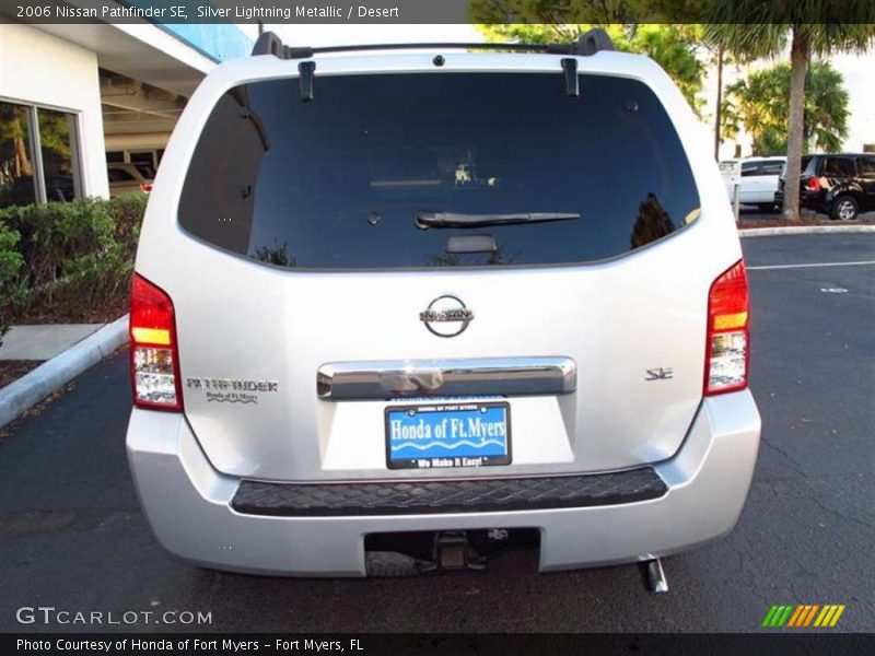 Silver Lightning Metallic / Desert 2006 Nissan Pathfinder SE
