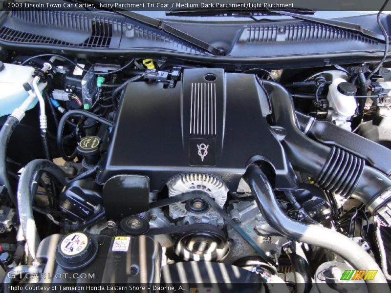 Ivory Parchment Tri Coat / Medium Dark Parchment/Light Parchment 2003 Lincoln Town Car Cartier