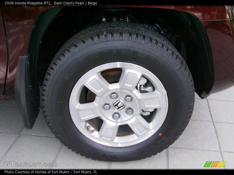 Dark Cherry Pearl / Beige 2008 Honda Ridgeline RTL
