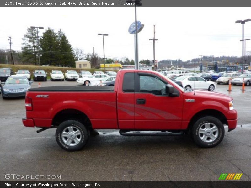 Bright Red / Medium Flint Grey 2005 Ford F150 STX Regular Cab 4x4