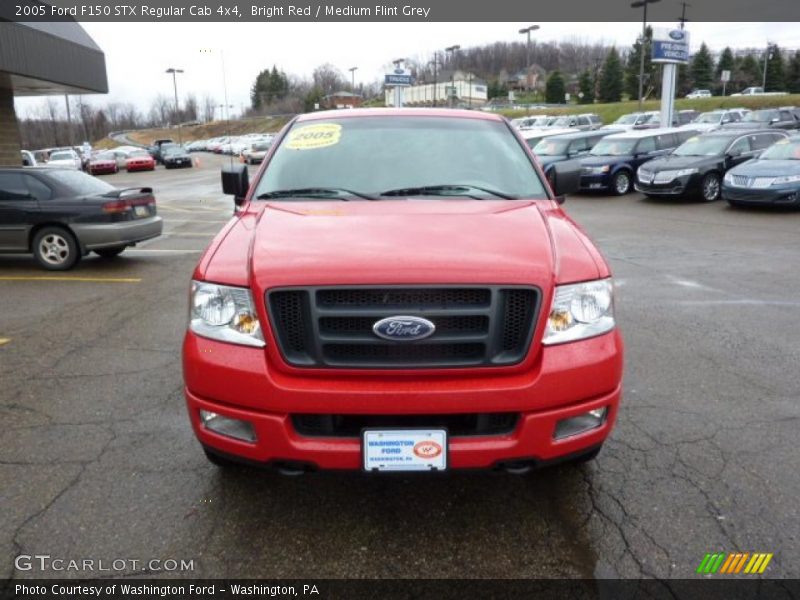 Bright Red / Medium Flint Grey 2005 Ford F150 STX Regular Cab 4x4
