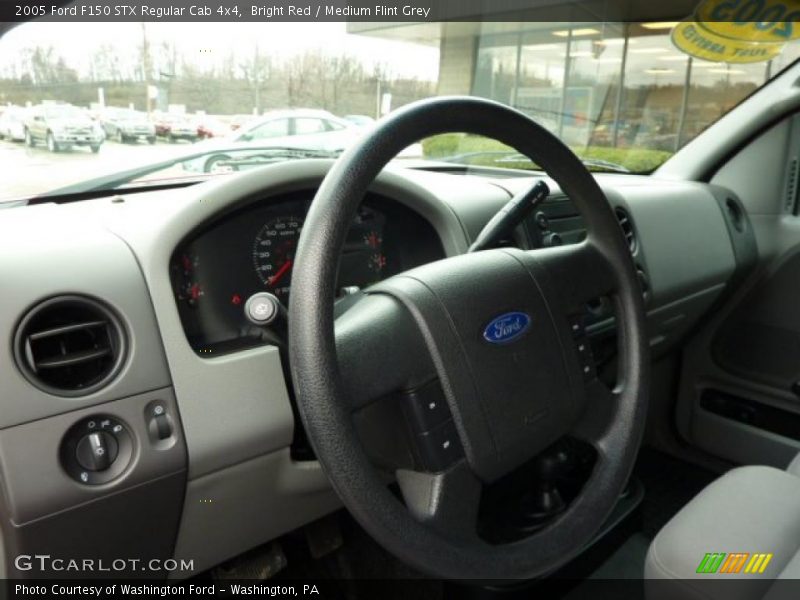 Bright Red / Medium Flint Grey 2005 Ford F150 STX Regular Cab 4x4