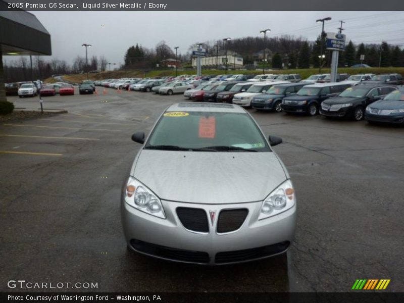 Liquid Silver Metallic / Ebony 2005 Pontiac G6 Sedan