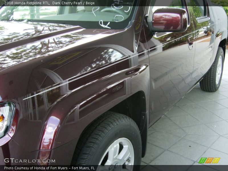 Dark Cherry Pearl / Beige 2008 Honda Ridgeline RTL
