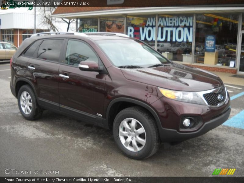 Dark Cherry / Black 2011 Kia Sorento LX AWD