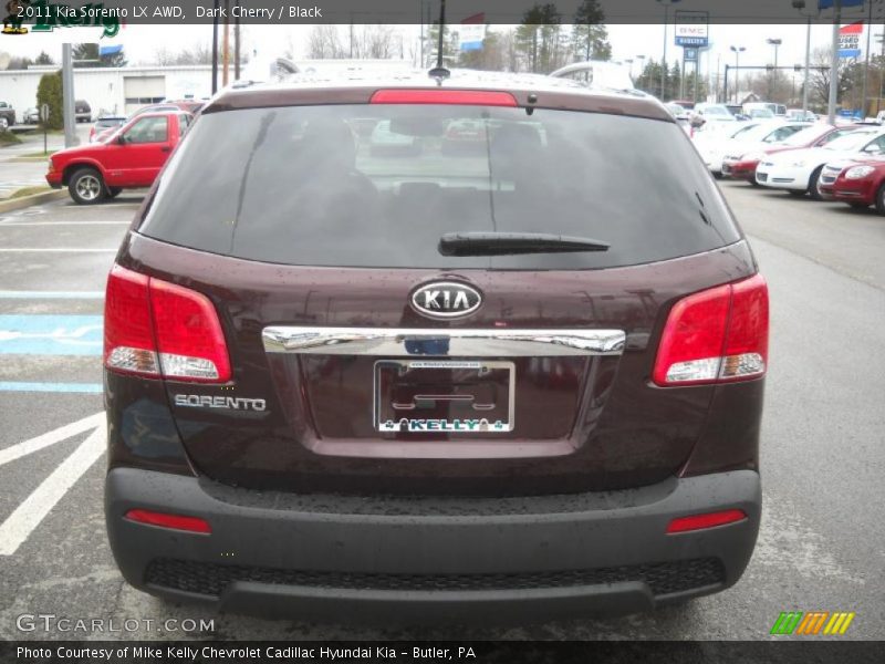 Dark Cherry / Black 2011 Kia Sorento LX AWD