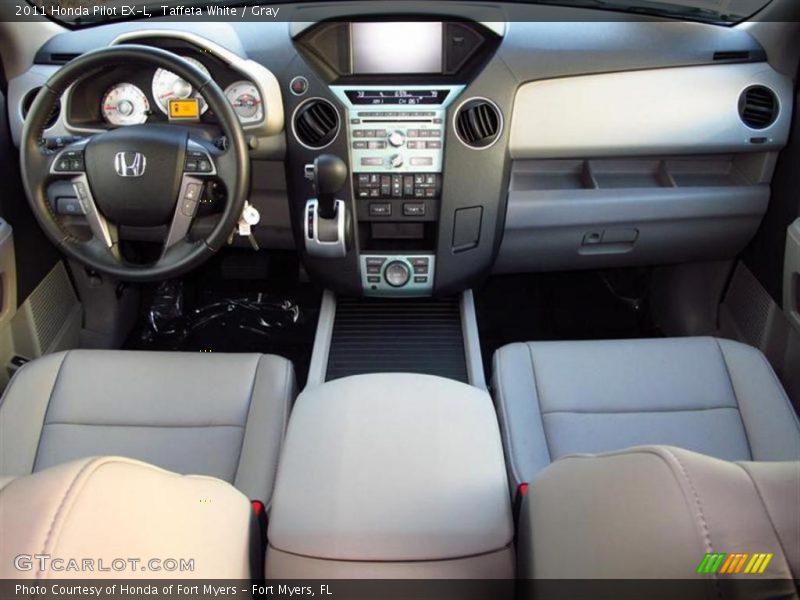 Taffeta White / Gray 2011 Honda Pilot EX-L