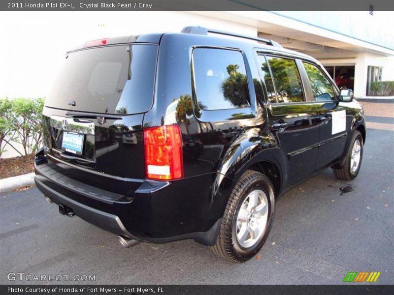 Crystal Black Pearl / Gray 2011 Honda Pilot EX-L