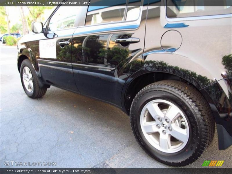 Crystal Black Pearl / Gray 2011 Honda Pilot EX-L