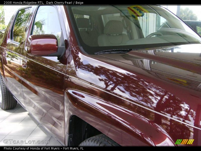 Dark Cherry Pearl / Beige 2008 Honda Ridgeline RTL