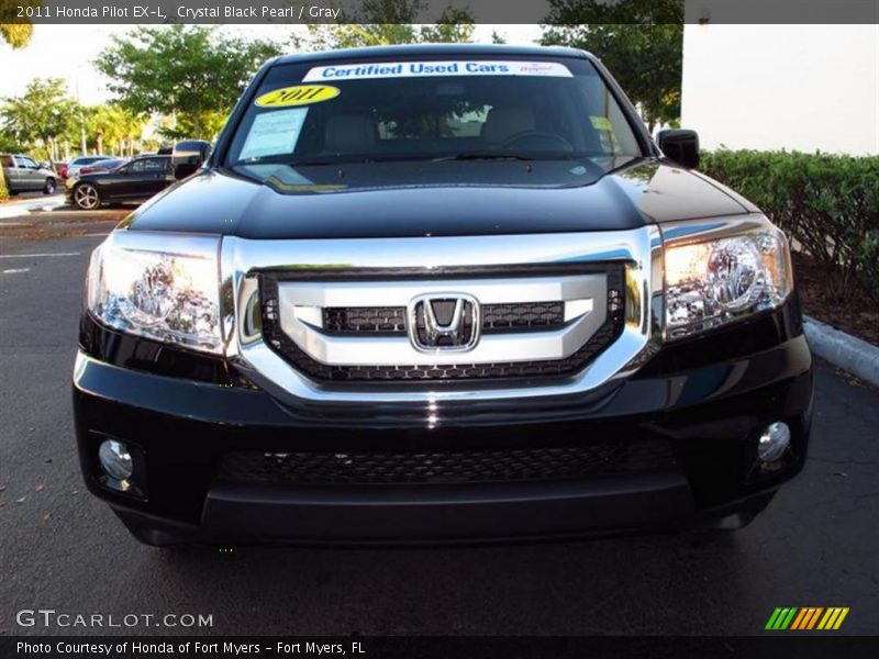 Crystal Black Pearl / Gray 2011 Honda Pilot EX-L