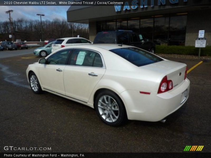 White Diamond Tricoat / Cocoa/Cashmere 2010 Chevrolet Malibu LTZ Sedan