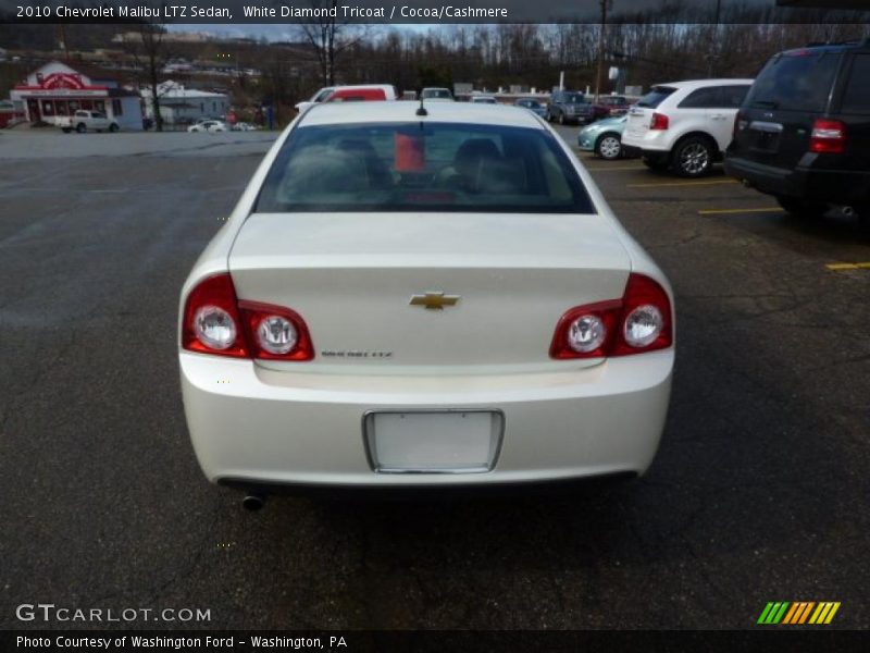 White Diamond Tricoat / Cocoa/Cashmere 2010 Chevrolet Malibu LTZ Sedan