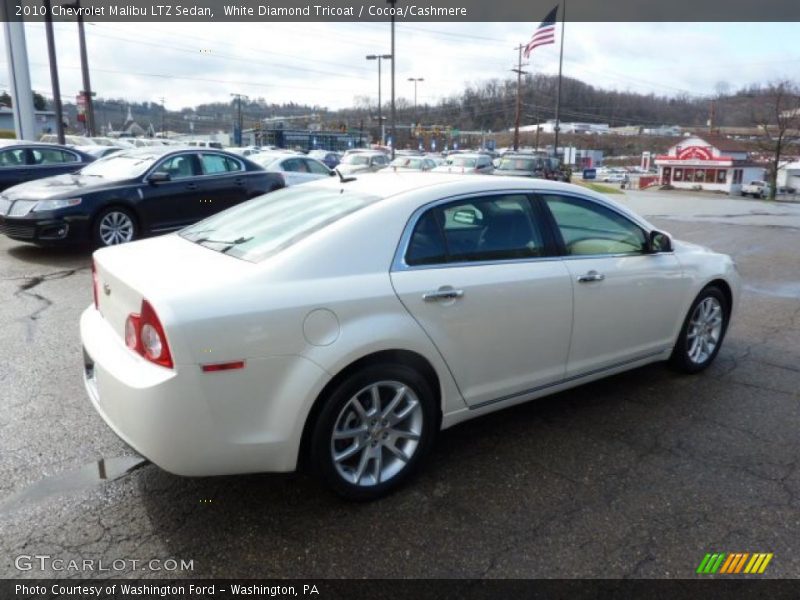 White Diamond Tricoat / Cocoa/Cashmere 2010 Chevrolet Malibu LTZ Sedan
