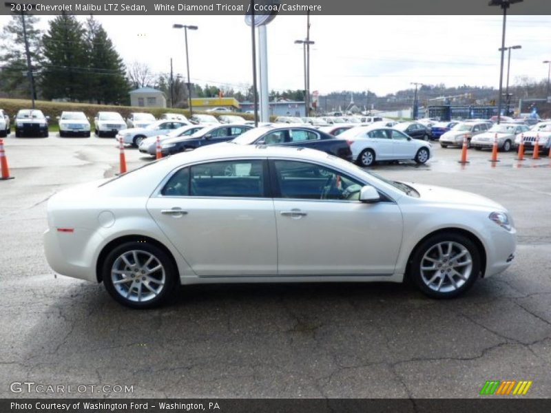 White Diamond Tricoat / Cocoa/Cashmere 2010 Chevrolet Malibu LTZ Sedan